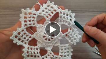 FANTASTIC Very Very Beautiful Flower Crochet Pattern Knitting Online Tutorial for beginners TÄ±ÄŸ...