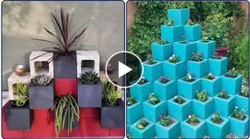 Unique Cinder Block Planter - Interior Landscaping Garden Design Ideas