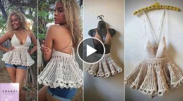 Crochet Baby Doll Top and Crochet Mesh Mini Skirt Tutorial