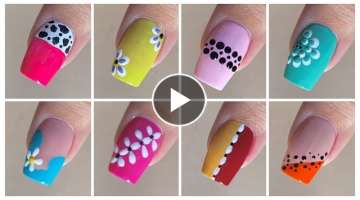 10+ Easy nail art designs with household items || Diy nail art designs at home
