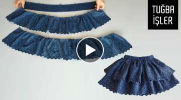 Layered Skirt Cutting and Sewing | Tuğba İşler