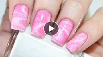 ♥ DIY Valentine's Nails ♥ | Water Marble Nail Art | Водный Маникюр Нежный