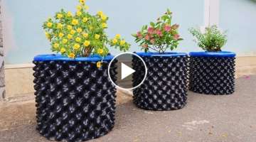 Brilliant ideas, Make Beautiful Flower Pots From Barrel plastic | Garden ideas