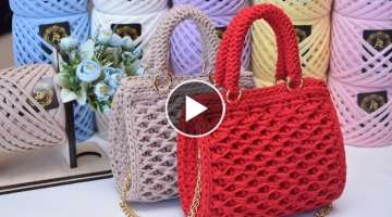Crocheted bag with honeycomb pattern It's impossible not to fall in love Вязаная сумк...