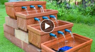 Make Awesome DIY Waterfall from flower planters | Garden ideas | ideas from Terracotta