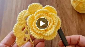 The Most Wonderful VERY EASY Rose for Beginners ???????? Crochet Knitting Pattern