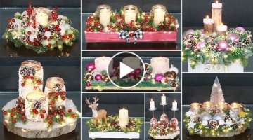 10 Easy Christmas Candle Centerpiece Decoration Ideas Make in a jiff