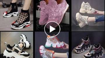 High heels casual sport shoes collection / girls stylish casual sport shoes designs collection
