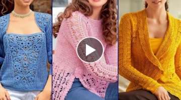 Latest top designs of ladies handmade woolen sweaters