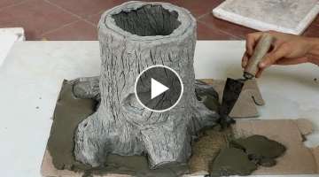 Awesome Tree Stump Ideas for Garden | Making a Tree shaped Flower Pots Easy | DIY garden