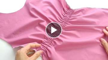 Sewing tips and tricks | How to sew Elastic Waist For Dress Easily | Sewing Techniques