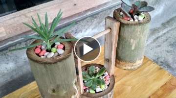Creative Succulent Planter Ideas - DIY Simple Planter Ideas From Bamboo