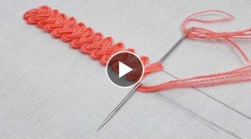Braid Stitch or Cable Plait Stitch border design/hand embroidery basic Braid Stitch Stitch