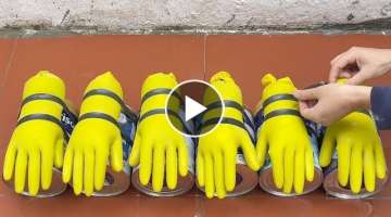 Creative Ideas From Gloves And Cement . How To Make Unique Flower Pots At Home .