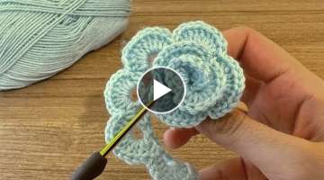 wow amazing ???????? you won't believe l did this / very easy crochet rose motif making for begin...