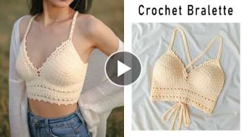 Easy Crochet Bralette Tutorial | Crochet Crop Top | Chenda DIY