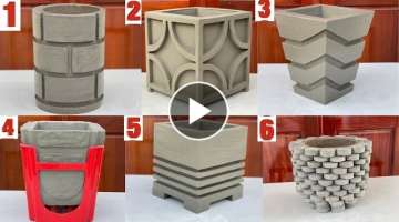 6 Projects to cast plant pots from cement - Instructions on how to make the simplest and easiest...