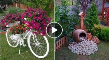 100 Amazing garden Decor Ideas From Old Furniture | DIY Garden Design | Gardening Ideas For Home