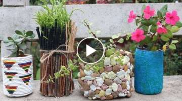 4 Amazing planter ideas from waste plastic bottles /unique planter ideas /DIY Plant pots
