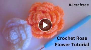 ✨ Crochet Rose Flower Tutorial for Beginners Crochet for Beginners ☺️????