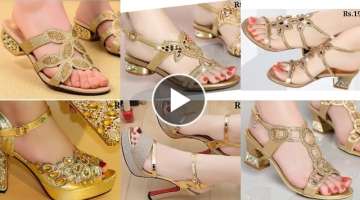 BRIDAL FOOTWEAR COLLECTION 2022 PARTY WEAR DRESSE SANDALS DESIGN FOR LADIES