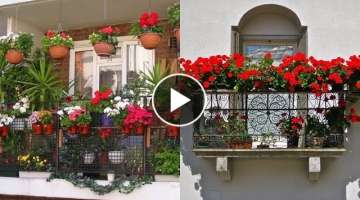 Beautiful balcony flower garden design ideas