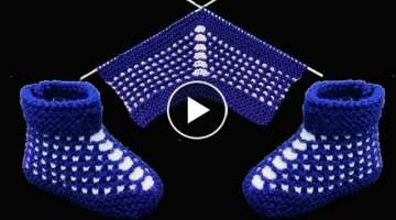 New Knitting Pattern For Baby Booties/Shoes/Jutti/Jurab/Baby Boot # 500 Aasan Trike se Bnaye boo...