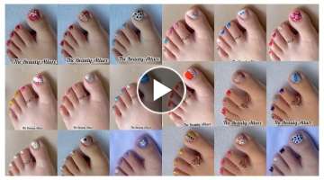 20 Easy toe nail art designs compilation || Huge nail art designs compilation 2023