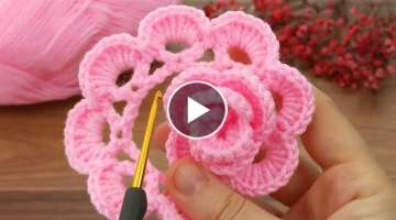 Wow wonderful ???????? you won't believe I did this / Very easy crochet rose motif making for beg...