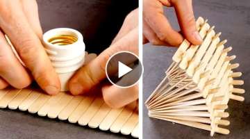 11 SUPER EASY PROJECTS WITH POPSICLE STICKS | CORK & WOOD CRAFTS | DECORATION IDEAS