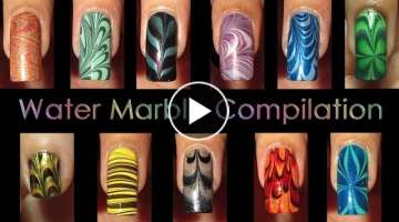 Nail Art Compilation | Water Marble March 2012 | MSLP