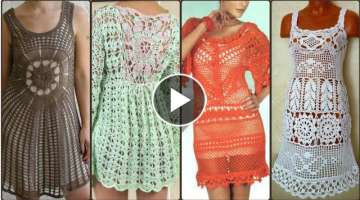 Top 50 Super stylish crochet handknit short midi dress 