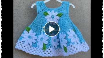 Crochet baby dress 3-6 months