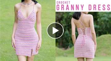 Crochet Granny Dress Tutorial | How To Crochet Dress | Chenda DIY