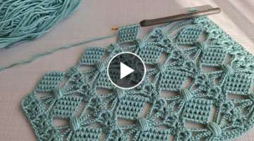 Wow!. Amazing! Super Easy 3D how to make eye catching crochet/Everyone who saw it loved it.Muhte...